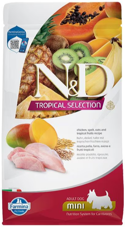 Farmina Natural & Delicious Tropical Selection Chicken Mini Adult Dry Dog Food