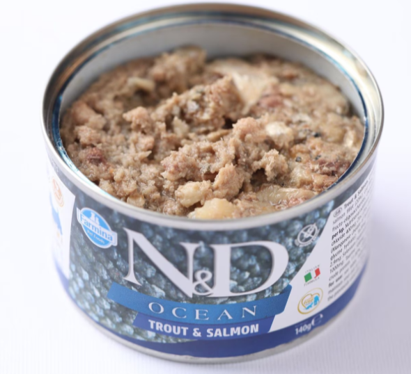 Farmina Natural & Delicious Ocean Trout and Salmon Mini Adult Canned Dog Food