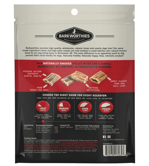 Barkworthies 5 oz. Smoked Gullet Bites For Dogs