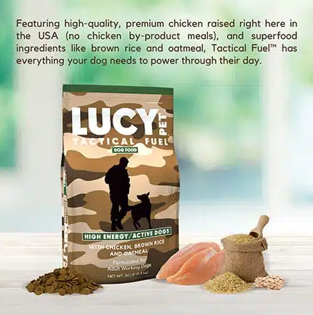 Lucy Pet Tactical Fuel Chicken, Brown Rice & Oatmeal for Dogs