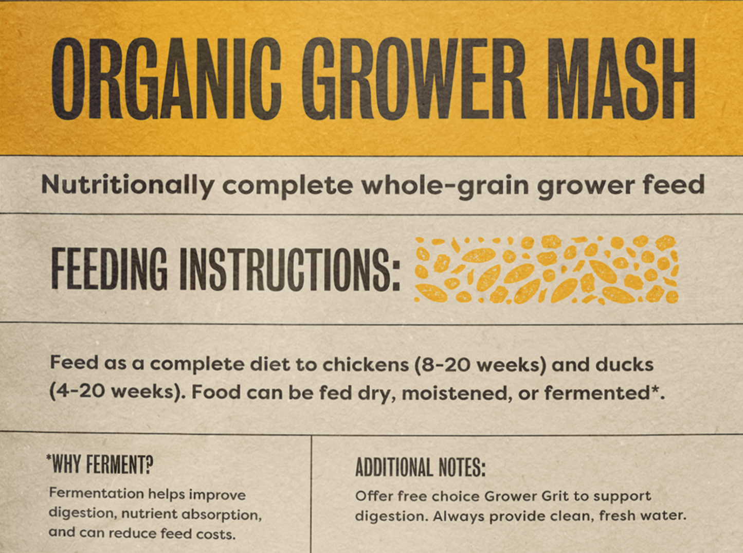 Scratch and Peck Organic Chicken and Duck Feed Grower Mash