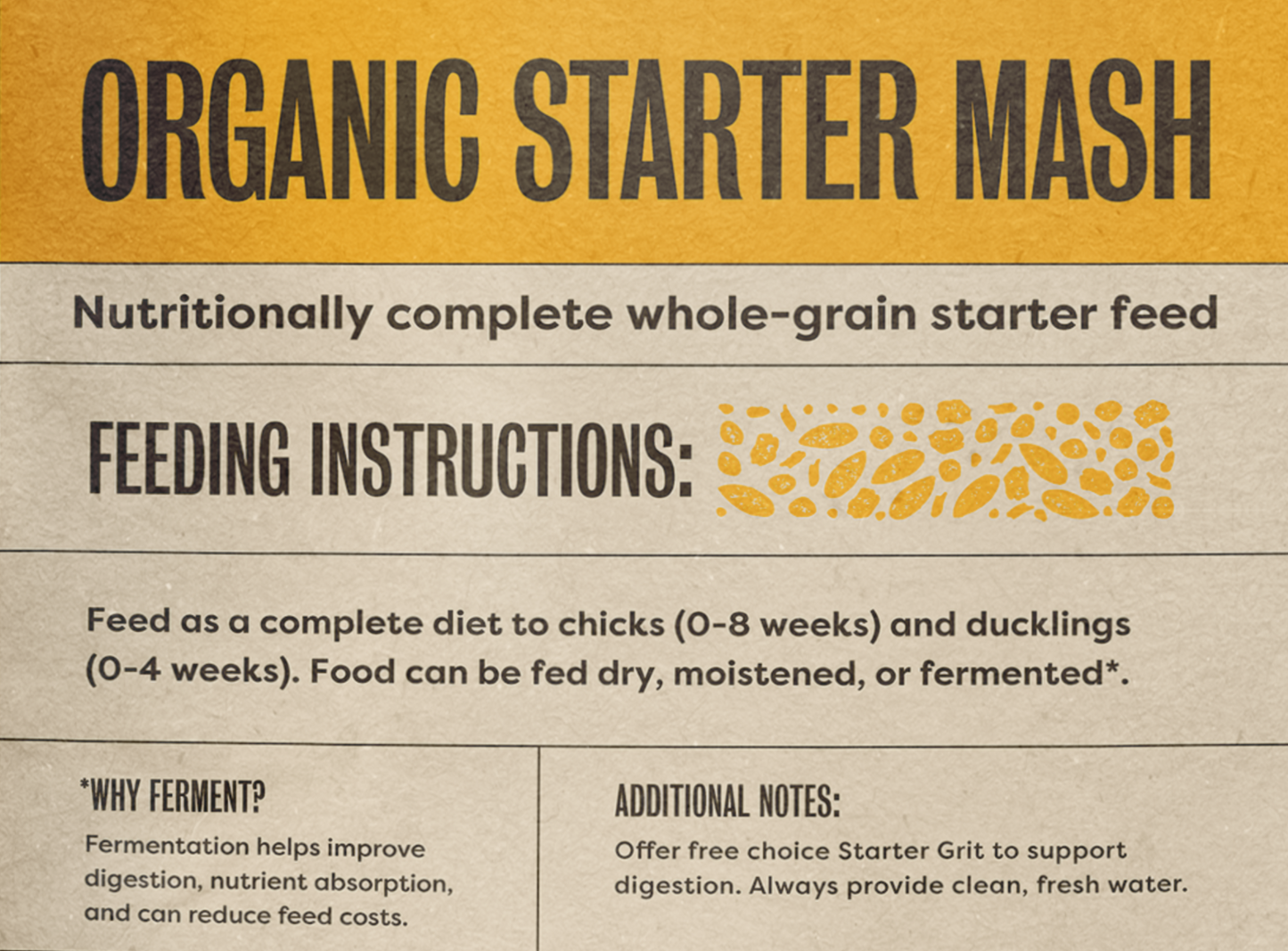 Scratch and Peck Organic Chicken and Duck Feed Starter Mash