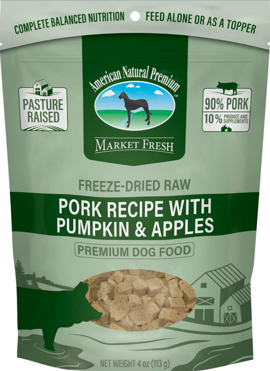 American Natural Premium Market Fresh Freeze-Dried Pork with Pumpkin and Apples Dog Treats