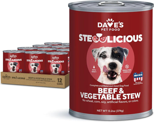 Dave’s Grain Free Beef & Vegetable Cuts in Gravy Canned Dog Food