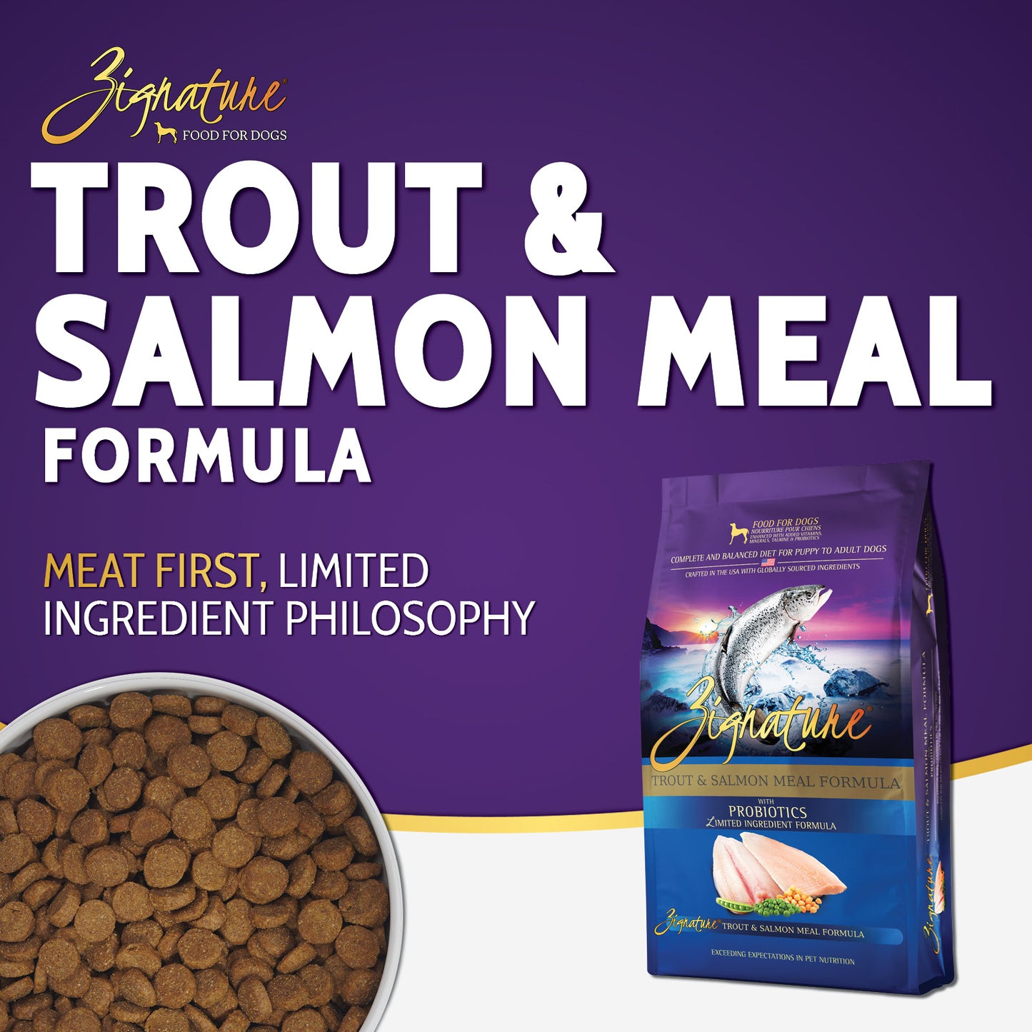 Zignature Trout and Salmon Meal Formula Dog Food