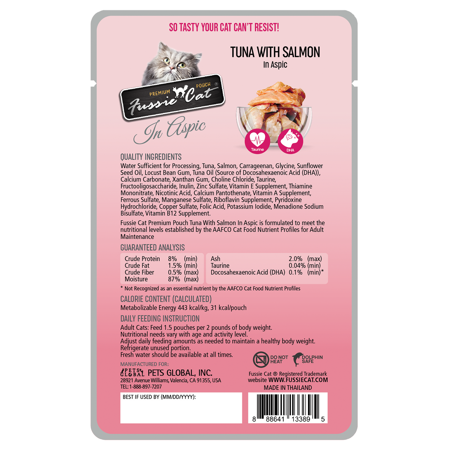 Fussie Cat Tuna With Salmon In Aspic Wet Cat Food