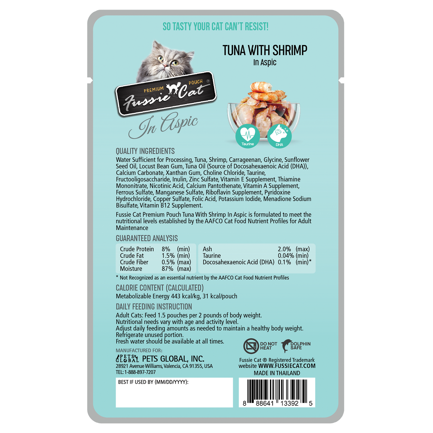 Fussie Cat Tuna With Shrimp In Aspic Wet Cat Food