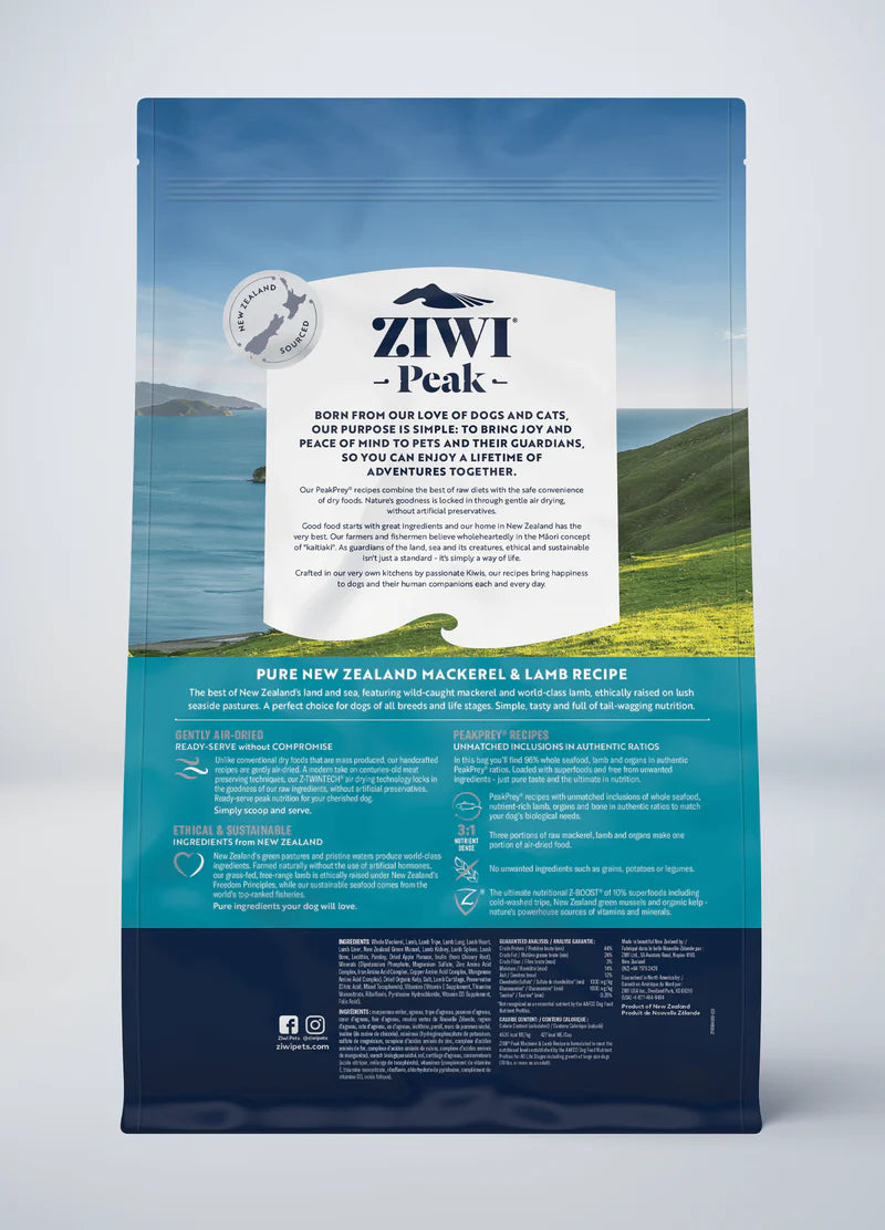 Ziwi Peak Air-Dried Mackerel & Lamb For Dogs