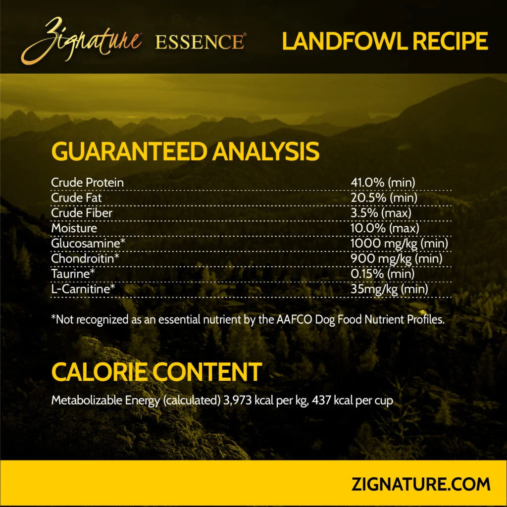 Zignature Essence Limited Ingredient Landfowl Recipe Dry Dog Food