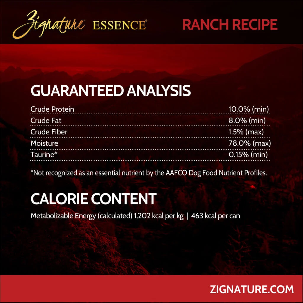 Zignature Essence Limited Ingredient Ranch Recipe Canned Dog Food