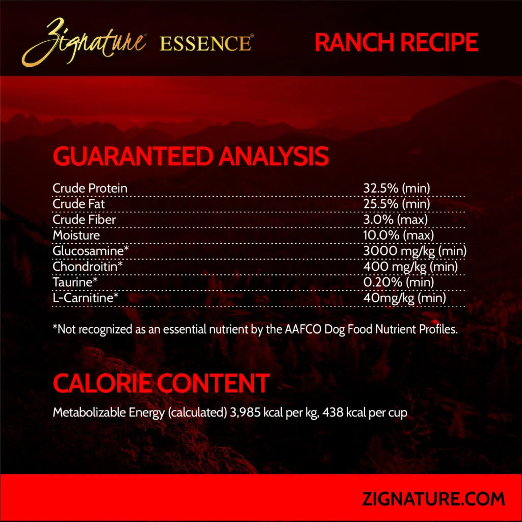 Zignature Essence Limited Ingredient Ranch Recipe Dry Dog Food