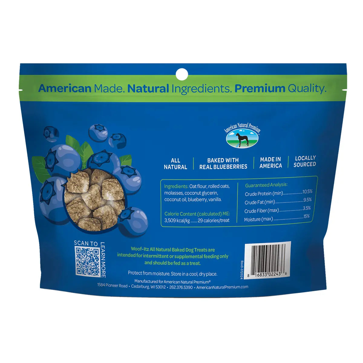 American Natural Premium Woof-Itz Burstin' Blueberry Dog Treats