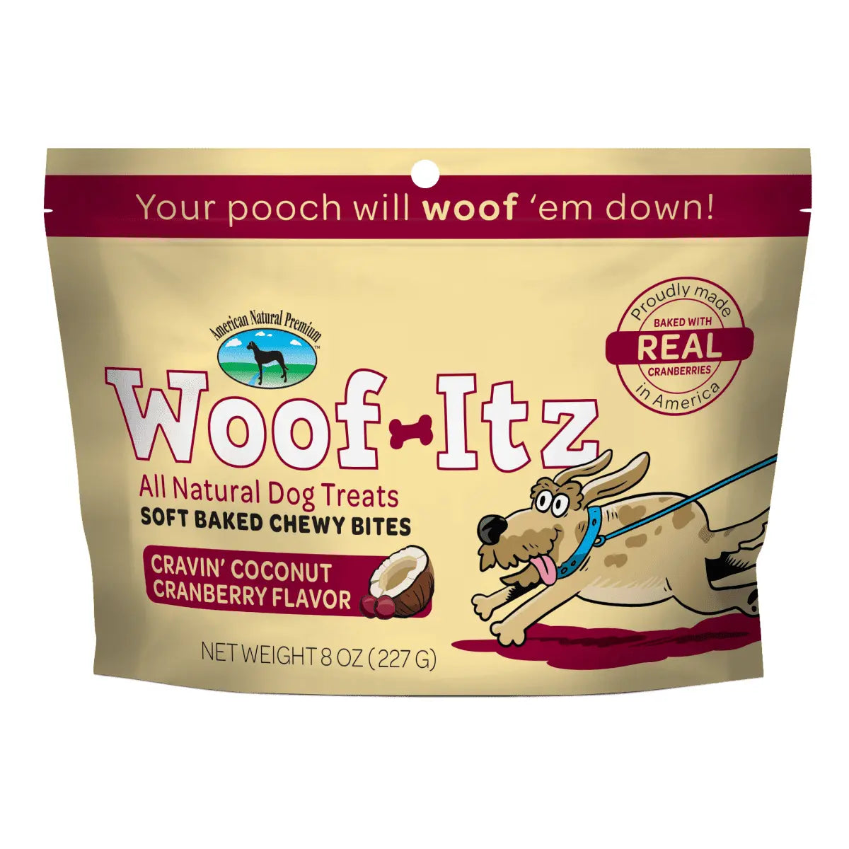American Natural Premium Woof-Itz Cravin' Coconut Cranberry Dog Treats