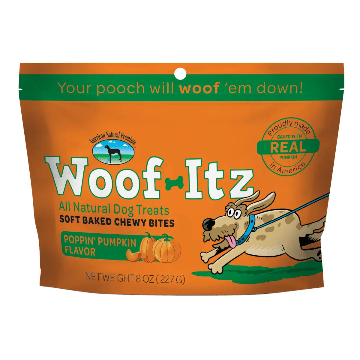 American Natural Premium Woof-Itz Poppin' Pumpkin Dog Treats
