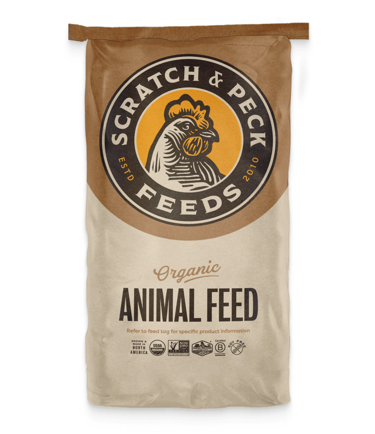 Scratch and Peck Organic Chicken and Duck Feed Layer Mash 16% with Corn