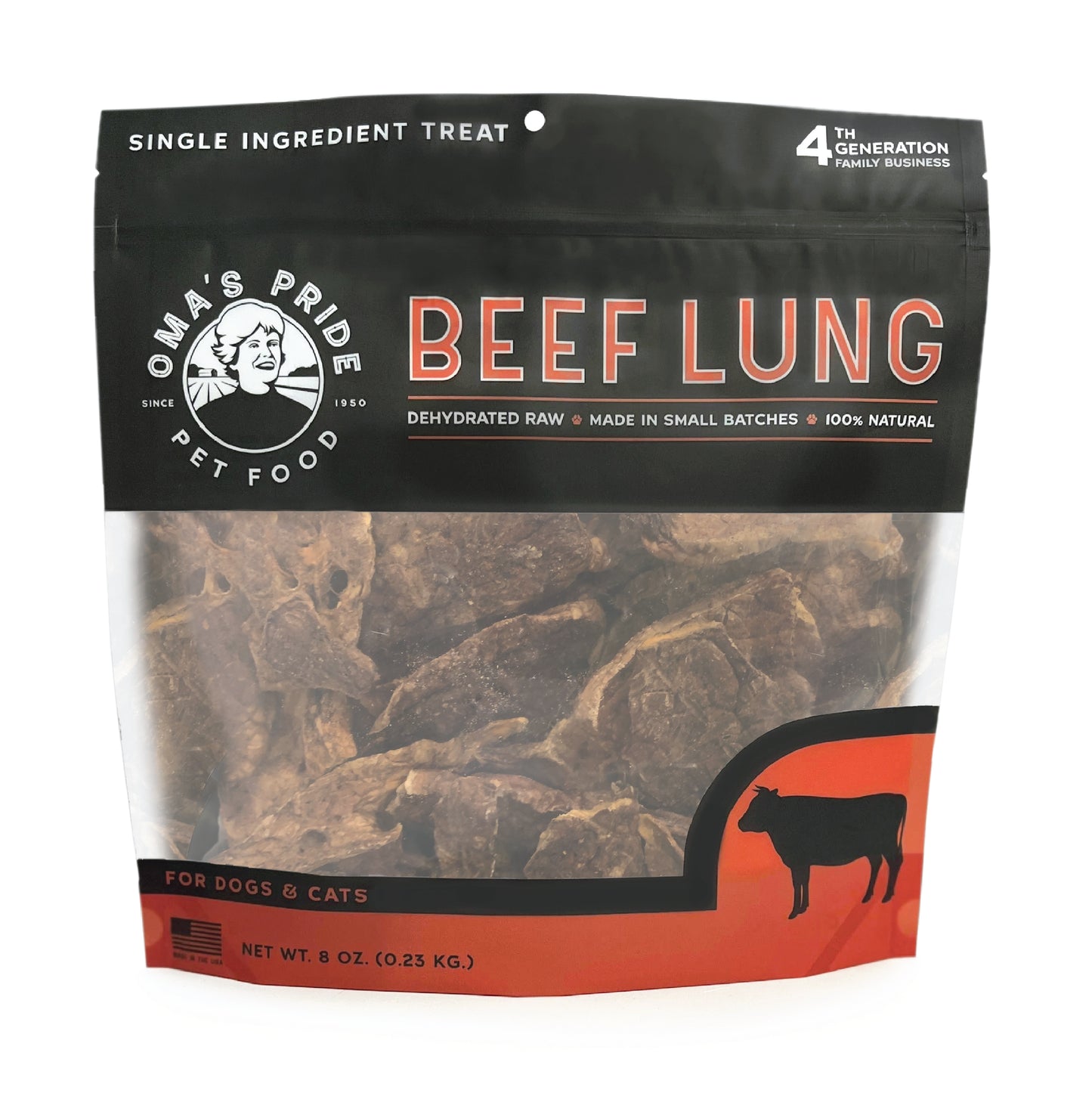 Oma's Pride Dehydrated Beef Lung for Dogs and Cats