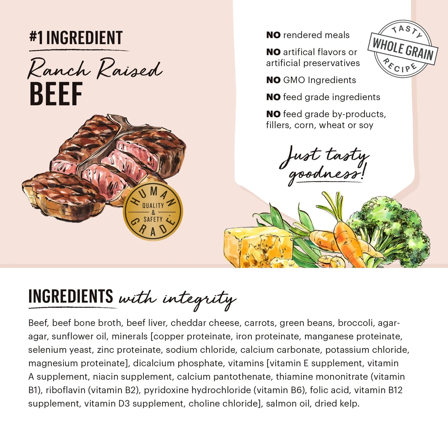 Butcher Block Pate Beef, Cheddar & Farm Veggies Pate for Dogs