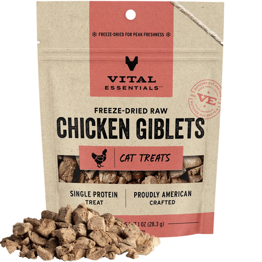Vital Essentials Freeze-Dried Chicken Giblet Cat Treats