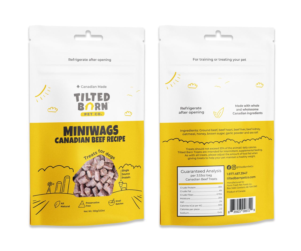 Tilted Barn Miniwags Beef Dog Treats