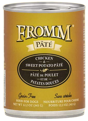 Fromm Grain Free Chicken and Sweet Potato Pate Canned Wet Food for Dogs