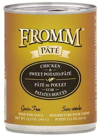 Fromm Grain Free Chicken and Sweet Potato Pate Canned Dog Food