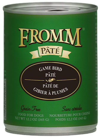 Fromm Grain Free Game Bird Pate Canned Wet Food for Dogs