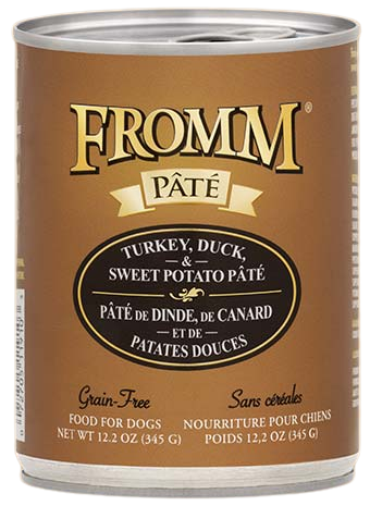 Fromm Grain Free Turkey, Duck & Sweet Potato Pate Canned Wet Food for Dogs