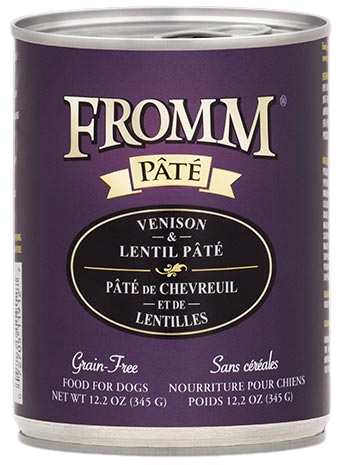 Fromm Grain Free Venison & Lentil Pate Canned Wet Food for Dogs