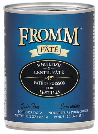 Fromm Grain Free Whitefish & Lentil Pate Canned Wet Food for Dogs