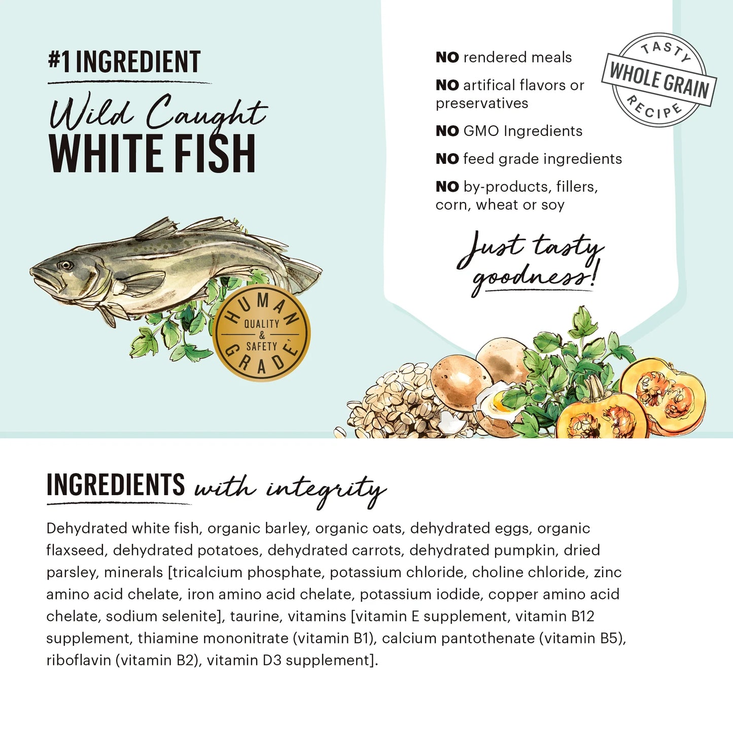 The Honest Kitchen Whole Grain Fish & Oats Dehydrated Dog Food