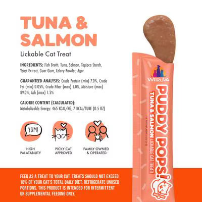 Weruva Cat Puddy Pops Lickable Treats Tuna & Salmon