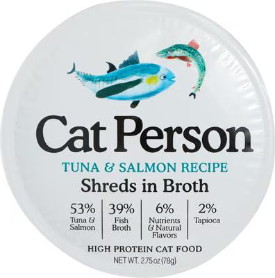 Weruva Cat Person Grain Free Tuna & Salmon Recipe Shreds In Broth