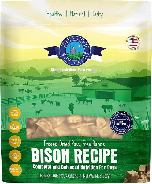 Shepherd Boy Farms Freeze-Dried Bison Recipe for Dogs