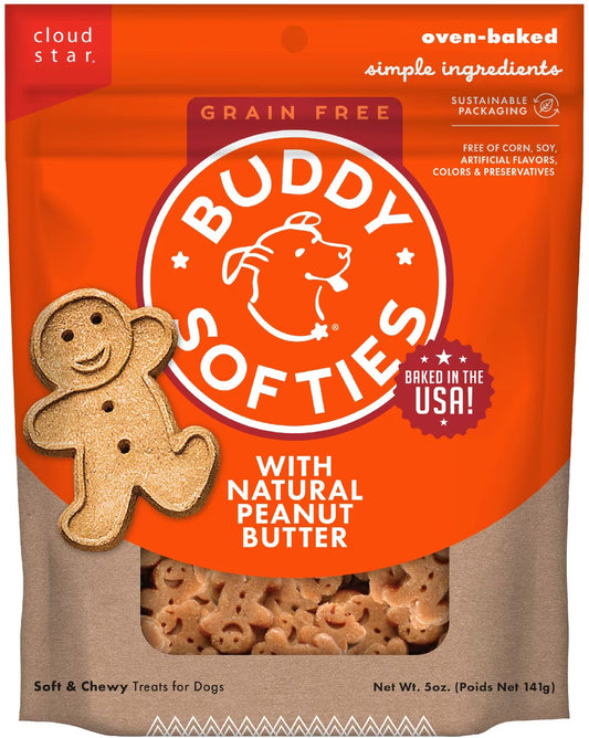 Buddy Biscuits Grain Free Chewy Treats with Peanut Butter