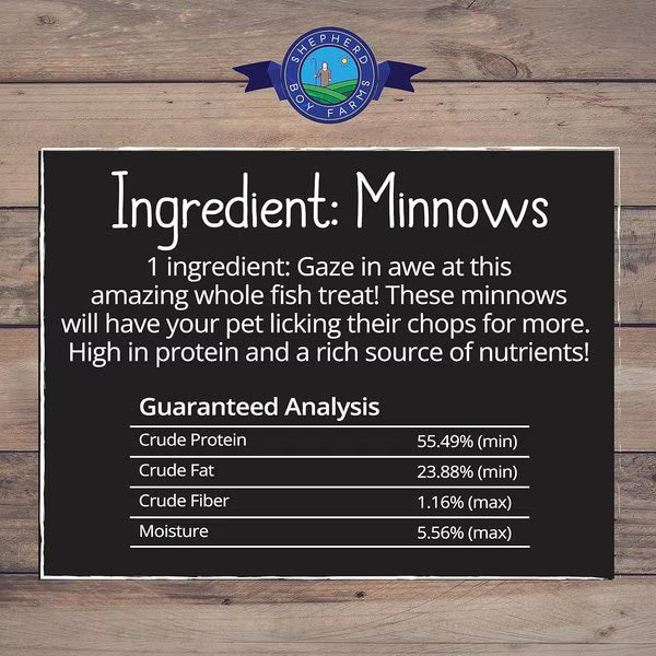 Shepherd Boy Farms Freeze-Dried Minnows for Dogs