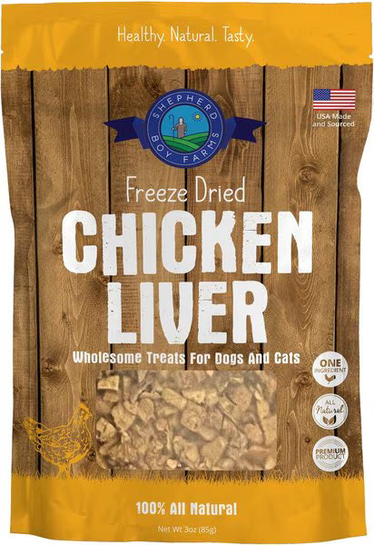 Shepherd Boy Farms Freeze-Dried Chicken Liver for Dogs