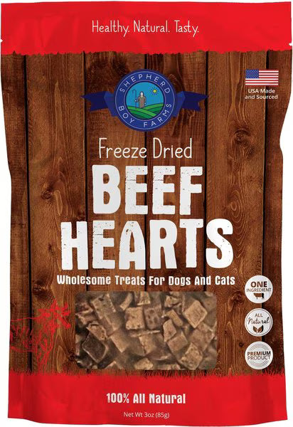 Shepherd Boy Farms Freeze-Dried Beef Hearts for Dogs