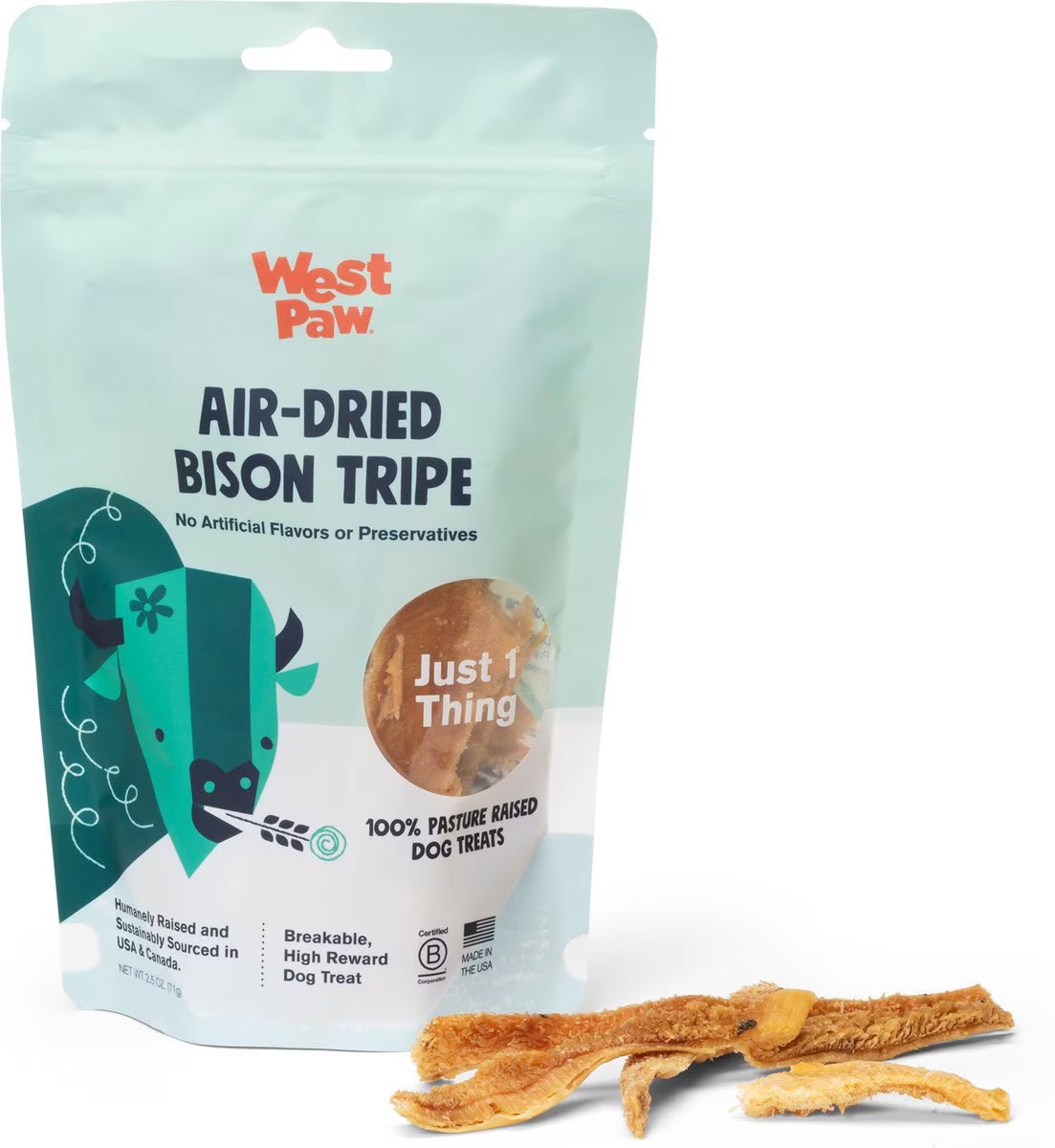 West Paw Bison Tripe Air Dried Dog Treats