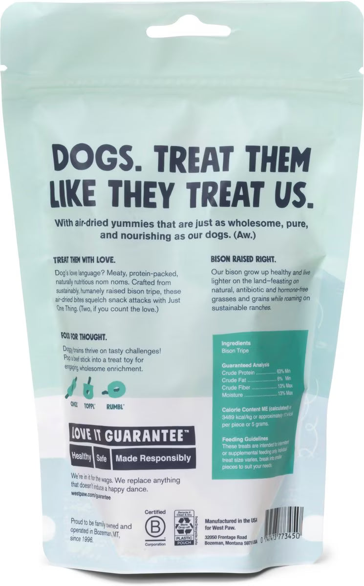 West Paw Bison Tripe Air Dried Dog Treats