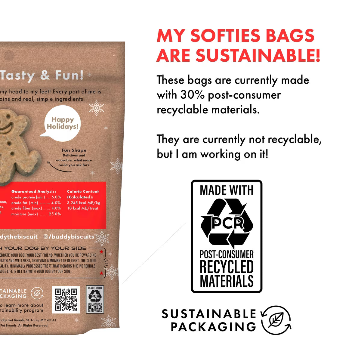 Buddy Biscuits Chewy Treats Gingerbread