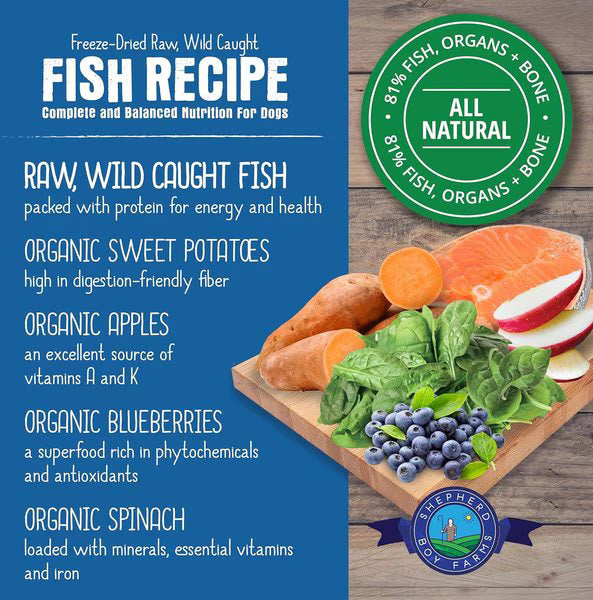 Shepherd Boy Farms Freeze-Dried Fish Medley Diet for Dogs