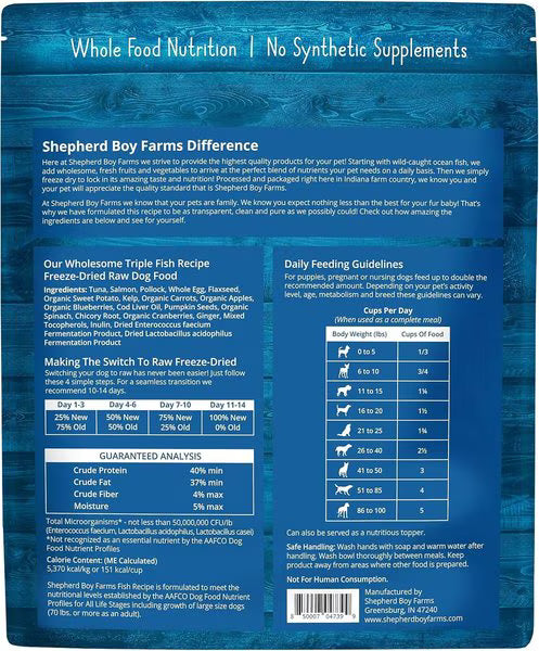 Shepherd Boy Farms Freeze-Dried Fish Medley Diet for Dogs