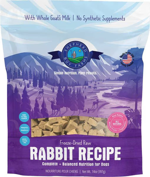 Shepherd Boy Farms Freeze-Dried Rabbit Recipe for Dogs