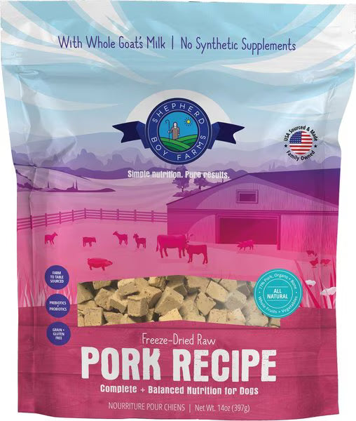 Shepherd Boy Farms Freeze-Dried Pork Recipe for Dogs