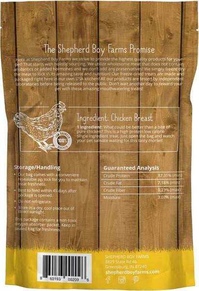 Shepherd Boy Farms Freeze-Dried Chicken Breast for Dogs