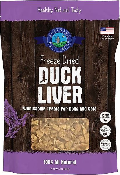 Shepherd Boy Farms Freeze-Dried Duck Liver for Dogs