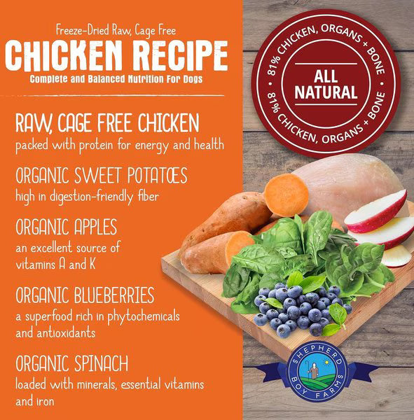Shepherd Boy Farms Freeze-Dried Chicken Diet for Dogs