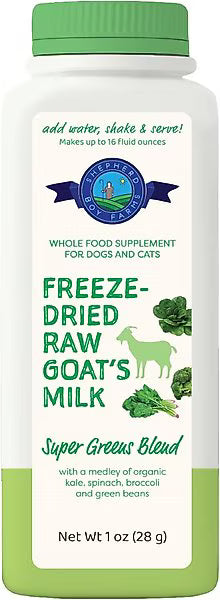 Shepherd Boy Farms Freeze-Dried Raw Goat Milk Super Green for Dogs & Cats