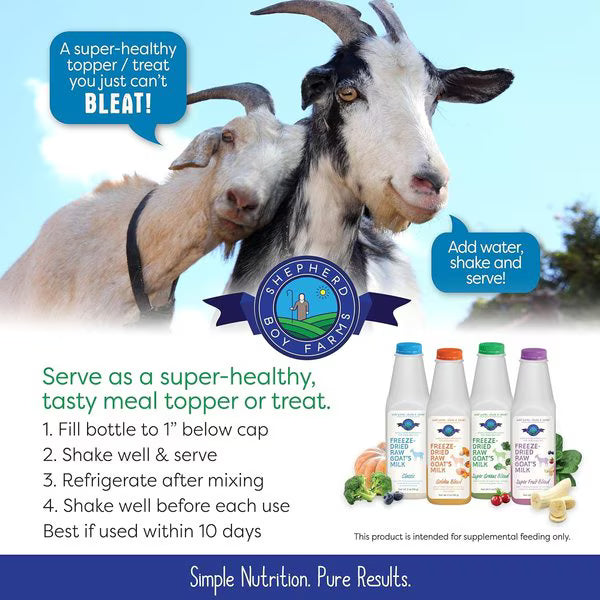 Shepherd Boy Farms Freeze-Dried Raw Goat Milk Super Green for Dogs & Cats
