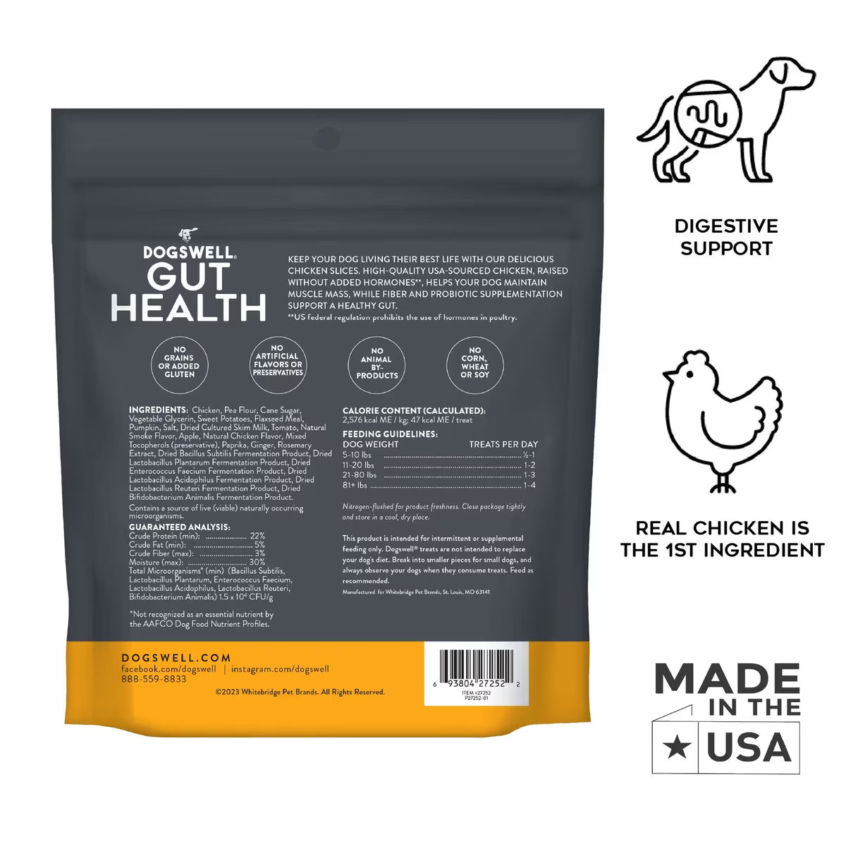 Dogswell Gut Health Slices Chicken